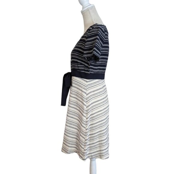 Navy Blue Woven A Line Dress Women's - Picture 3 of 5